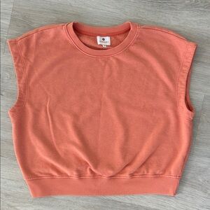 Sundry Coral sleeveless sweatshirt Athleisure comfy casual yoga athletic top